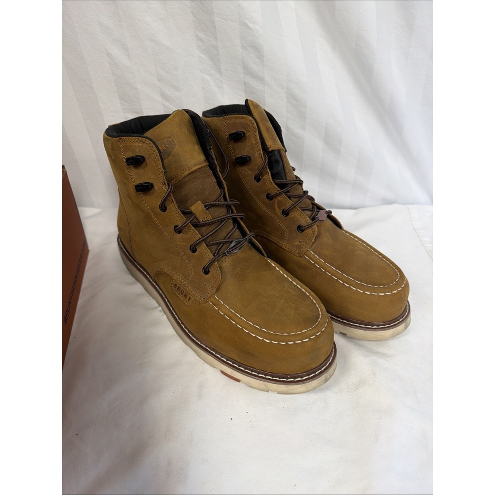 Brunt Marin Comp Toe Boots Mens Size 14 Brown Leather Work Safety